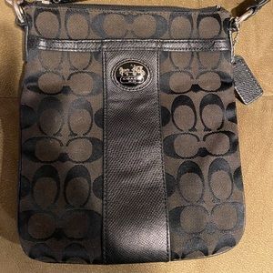 Black Coach side satchel bag